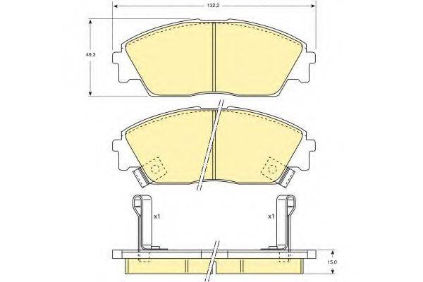 GIRLING 6107639 Комплект тормозных колодок, дисковый тормоз