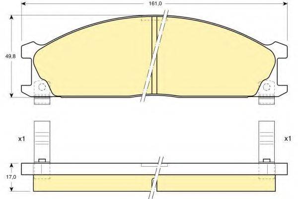 GIRLING 6107669 Комплект тормозных колодок, дисковый тормоз