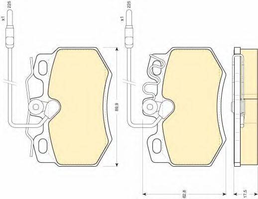 GIRLING 6108081 Комплект тормозных колодок, дисковый тормоз