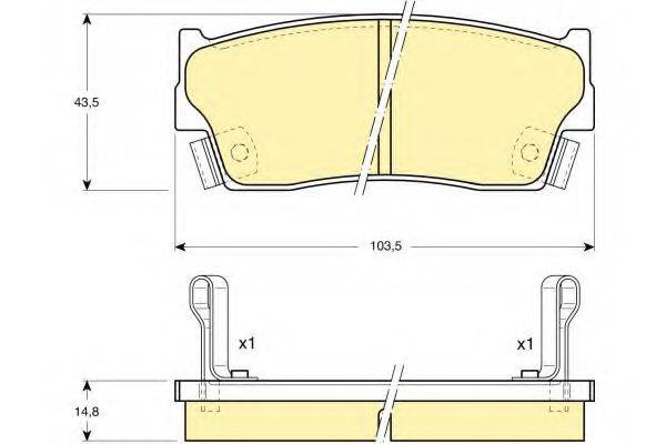 GIRLING 6108859 Комплект тормозных колодок, дисковый тормоз