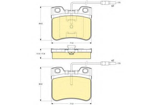 GIRLING 6109062 Комплект тормозных колодок, дисковый тормоз