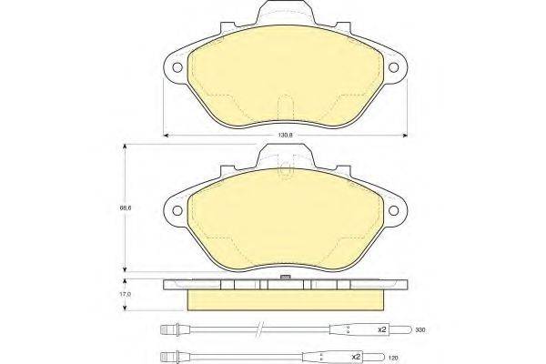 GIRLING 6109563 Комплект тормозных колодок, дисковый тормоз