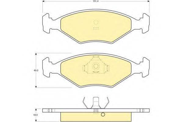 GIRLING 6109582 Комплект тормозных колодок, дисковый тормоз