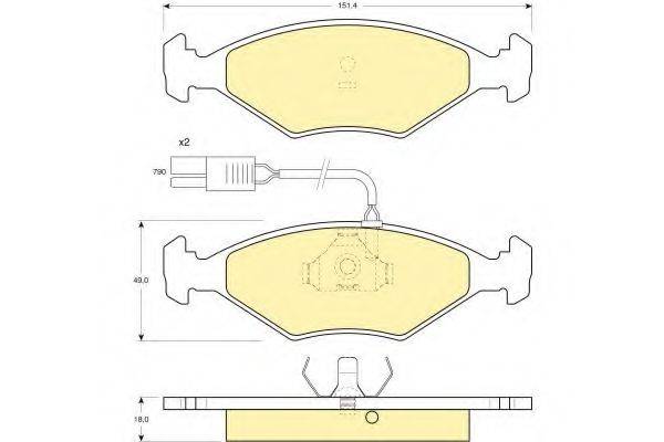 GIRLING 6109602 Комплект тормозных колодок, дисковый тормоз