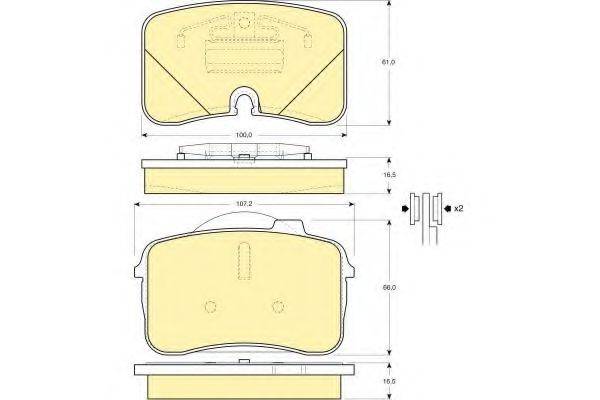 GIRLING 6109612 Комплект тормозных колодок, дисковый тормоз