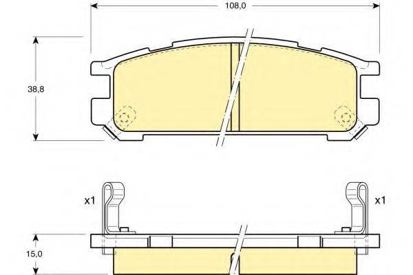 GIRLING 6109909 Комплект тормозных колодок, дисковый тормоз