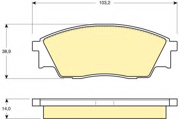 GIRLING 6109919 Комплект тормозных колодок, дисковый тормоз