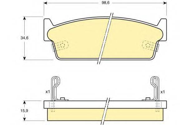 GIRLING 6110029 Комплект тормозных колодок, дисковый тормоз