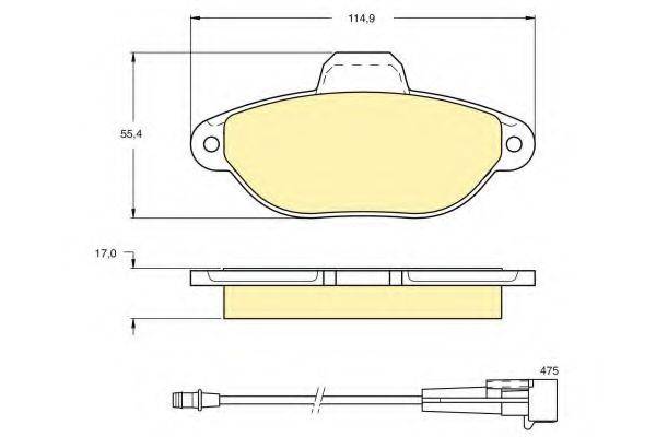 GIRLING 6111153 Комплект тормозных колодок, дисковый тормоз