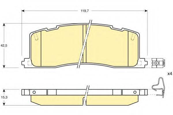 GIRLING 6111389 Комплект тормозных колодок, дисковый тормоз