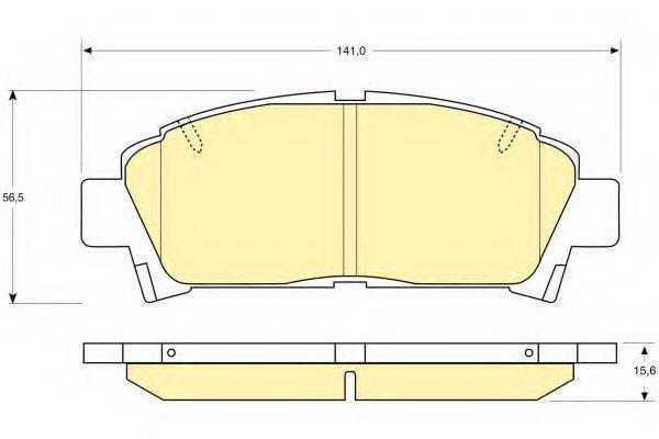 GIRLING 6111459 Комплект тормозных колодок, дисковый тормоз