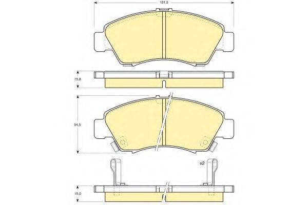 GIRLING 6111649 Комплект тормозных колодок, дисковый тормоз