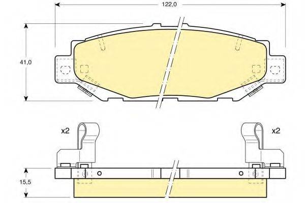 GIRLING 6111859 Комплект тормозных колодок, дисковый тормоз