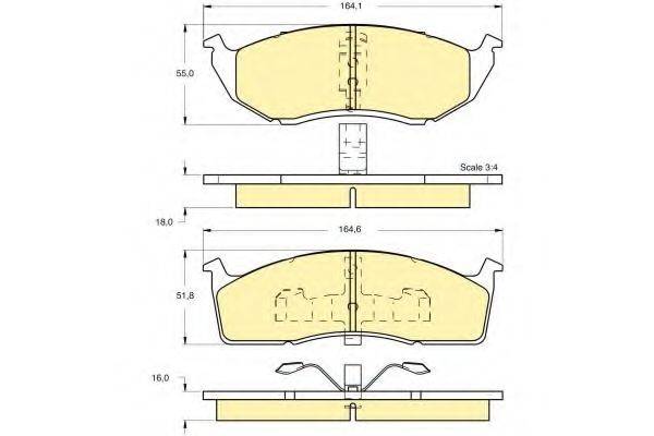 GIRLING 6112443 Комплект тормозных колодок, дисковый тормоз