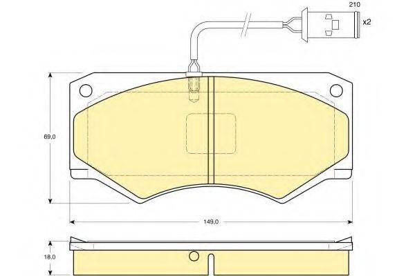 GIRLING 6112489 Комплект тормозных колодок, дисковый тормоз