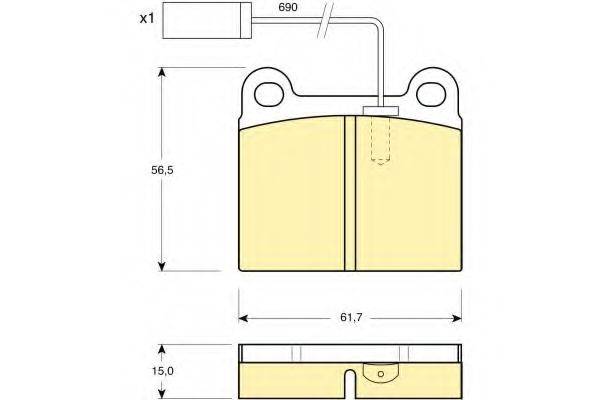 GIRLING 6112522 Комплект тормозных колодок, дисковый тормоз