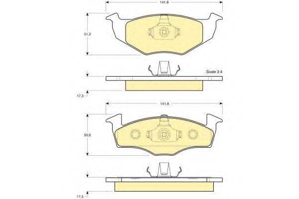 GIRLING 6112742 Комплект тормозных колодок, дисковый тормоз