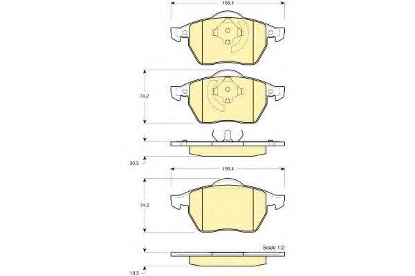 GIRLING 6112752 Комплект тормозных колодок, дисковый тормоз