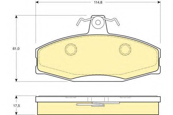 GIRLING 6112801 Комплект тормозных колодок, дисковый тормоз