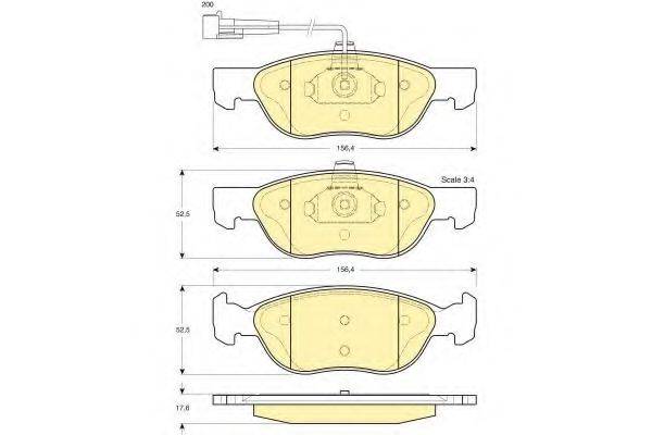 GIRLING 6112902 Комплект тормозных колодок, дисковый тормоз