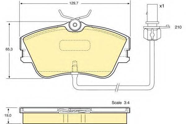 GIRLING 6113671 Комплект тормозных колодок, дисковый тормоз