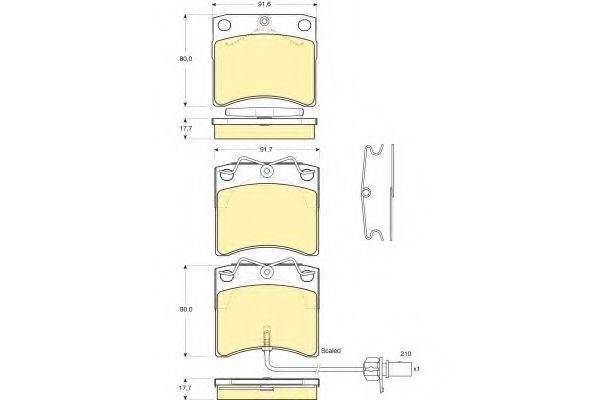 GIRLING 6113681 Комплект тормозных колодок, дисковый тормоз