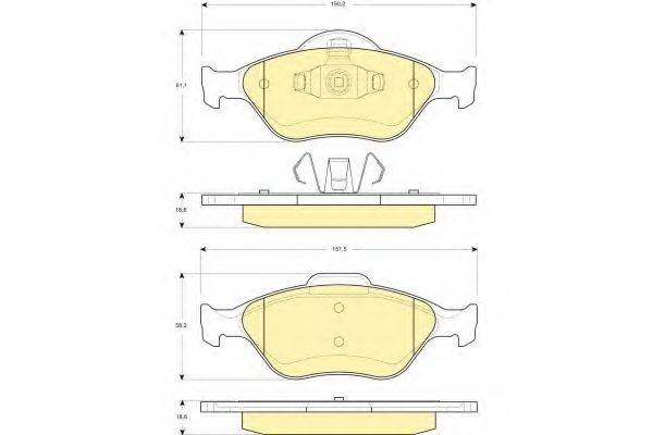 GIRLING 6114192 Комплект тормозных колодок, дисковый тормоз