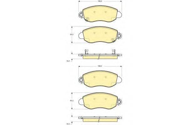 GIRLING 6114244 Комплект тормозных колодок, дисковый тормоз