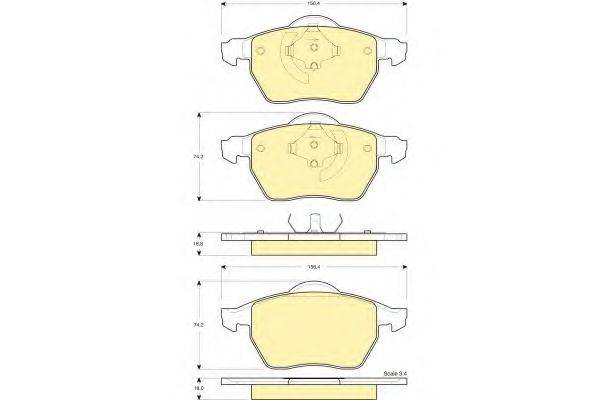 GIRLING 6114292 Комплект тормозных колодок, дисковый тормоз
