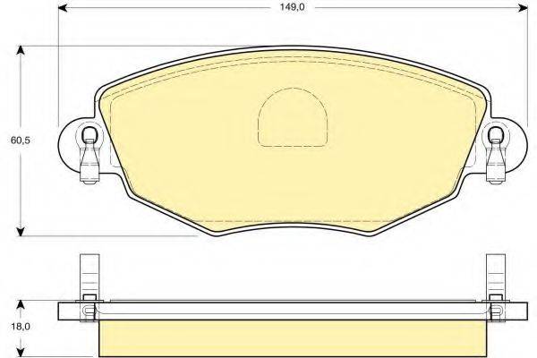 GIRLING 6114344 Комплект тормозных колодок, дисковый тормоз