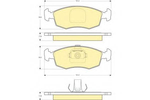 GIRLING 6114432 Комплект тормозных колодок, дисковый тормоз