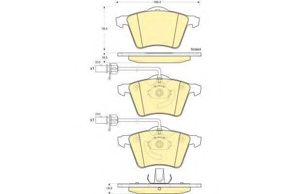 GIRLING 6114592 Комплект тормозных колодок, дисковый тормоз