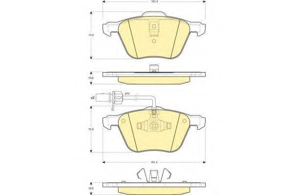 GIRLING 6114602 Комплект тормозных колодок, дисковый тормоз