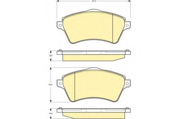 GIRLING 6114731 Комплект тормозных колодок, дисковый тормоз