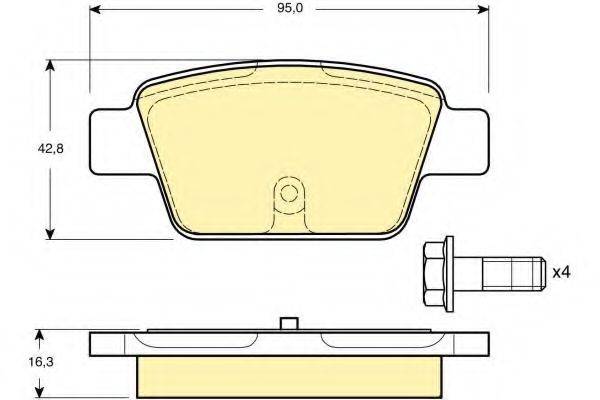 GIRLING 6114854 Комплект тормозных колодок, дисковый тормоз