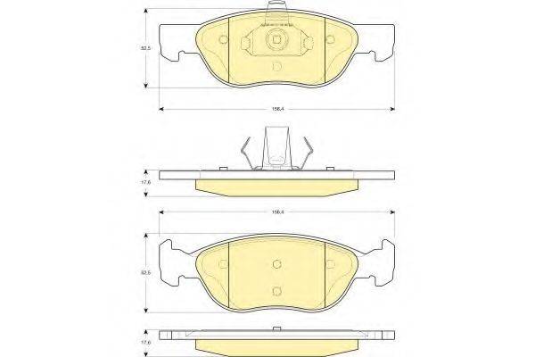 GIRLING 6114872 Комплект тормозных колодок, дисковый тормоз