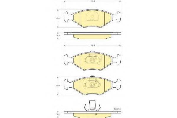 GIRLING 6115332 Комплект тормозных колодок, дисковый тормоз