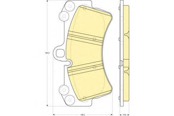 GIRLING 6115489 Комплект тормозных колодок, дисковый тормоз