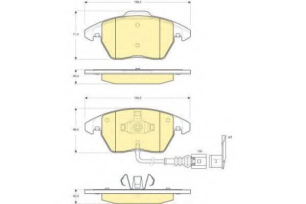 GIRLING 6115502 Комплект тормозных колодок, дисковый тормоз