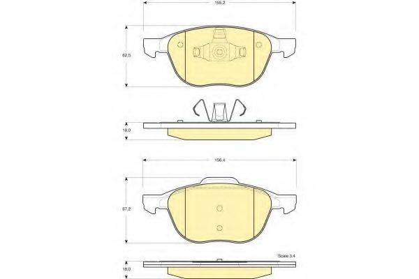 GIRLING 6115832 Комплект тормозных колодок, дисковый тормоз