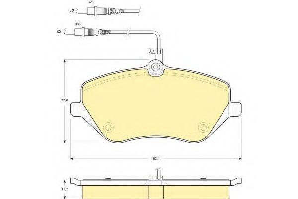 GIRLING 6115951 Комплект тормозных колодок, дисковый тормоз