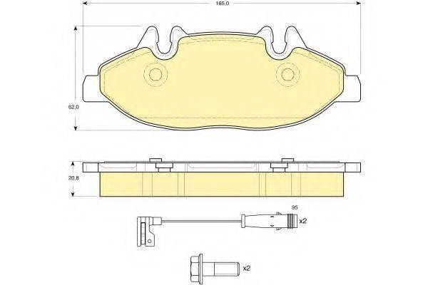 GIRLING 6116004 Комплект тормозных колодок, дисковый тормоз