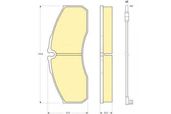 GIRLING 6116109 Комплект тормозных колодок, дисковый тормоз