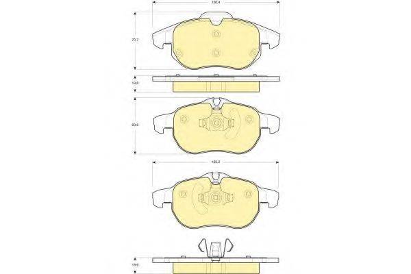 GIRLING 6116132 Комплект тормозных колодок, дисковый тормоз