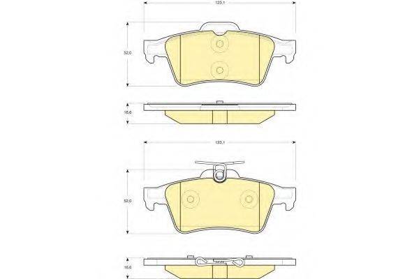 GIRLING 6116212 Комплект тормозных колодок, дисковый тормоз