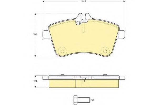 GIRLING 6116281 Комплект тормозных колодок, дисковый тормоз