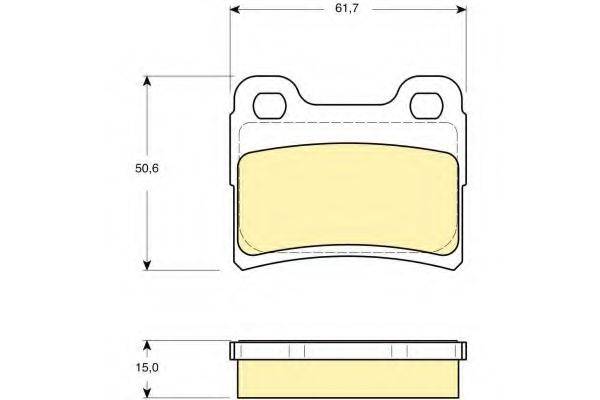 GIRLING 6116392 Комплект тормозных колодок, дисковый тормоз