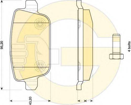 GIRLING 6117321 Комплект тормозных колодок, дисковый тормоз