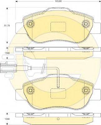 GIRLING 6117464 Комплект тормозных колодок, дисковый тормоз