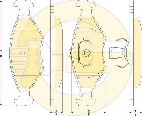 GIRLING 6117512 Комплект тормозных колодок, дисковый тормоз